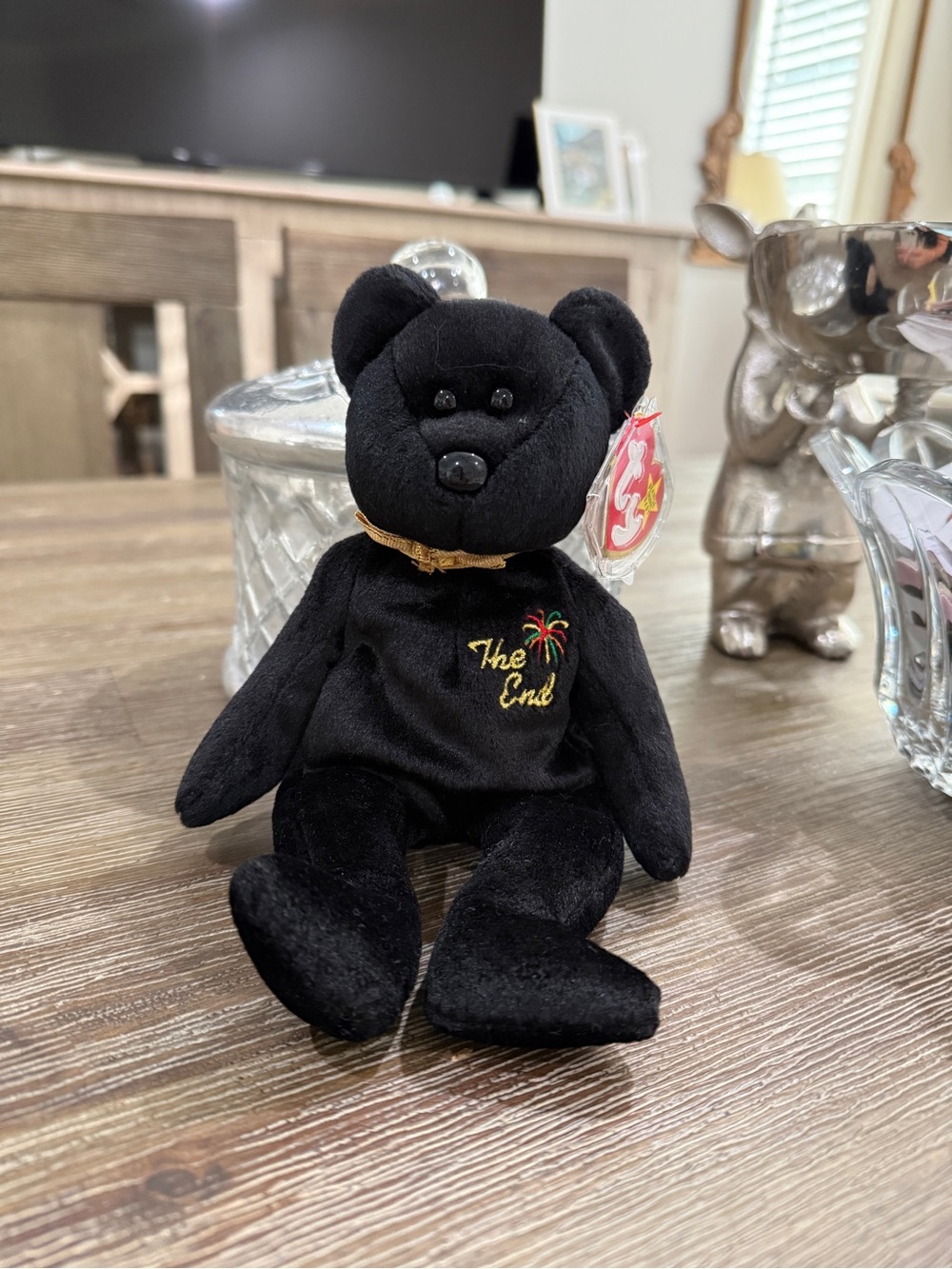ty Beanie Baby “The End” Black Bear Plush l 1999 l Retired l Collectable